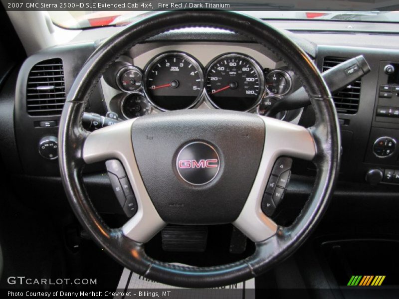 Fire Red / Dark Titanium 2007 GMC Sierra 2500HD SLE Extended Cab 4x4