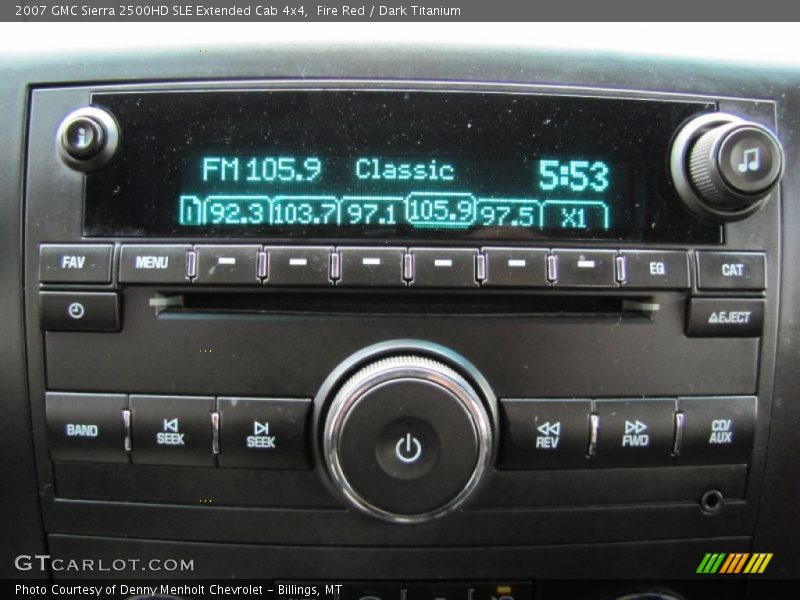Fire Red / Dark Titanium 2007 GMC Sierra 2500HD SLE Extended Cab 4x4