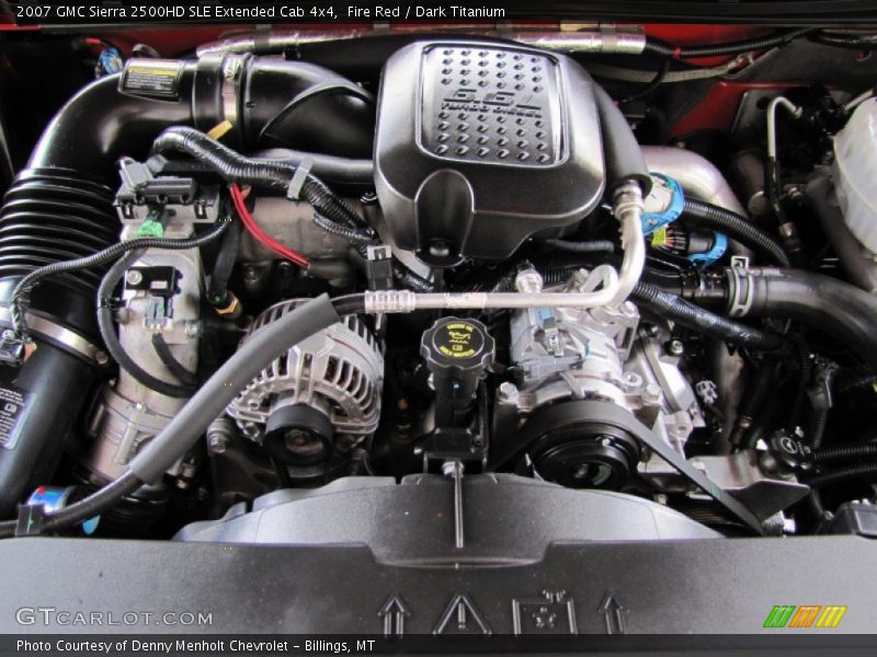 Fire Red / Dark Titanium 2007 GMC Sierra 2500HD SLE Extended Cab 4x4