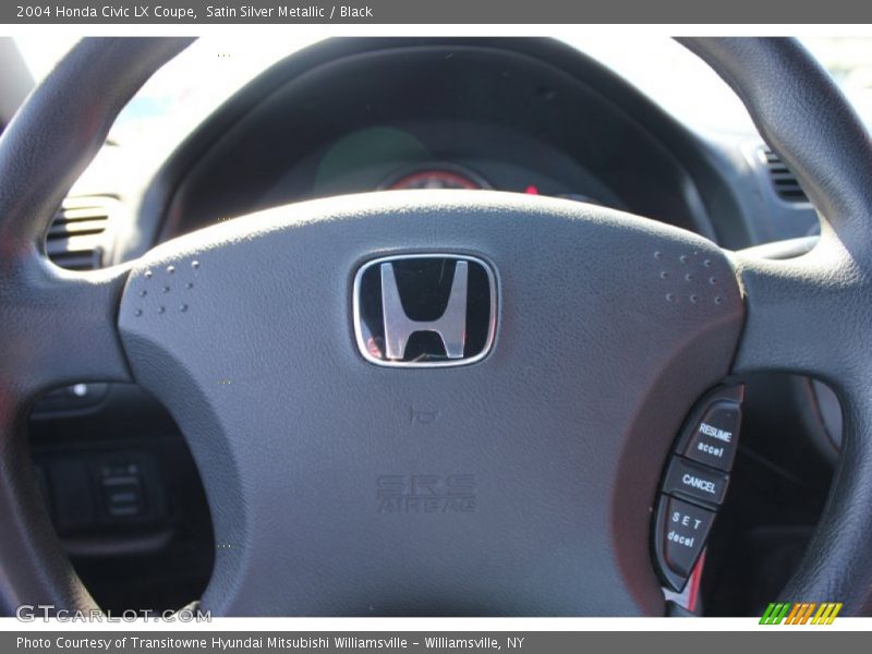 Satin Silver Metallic / Black 2004 Honda Civic LX Coupe