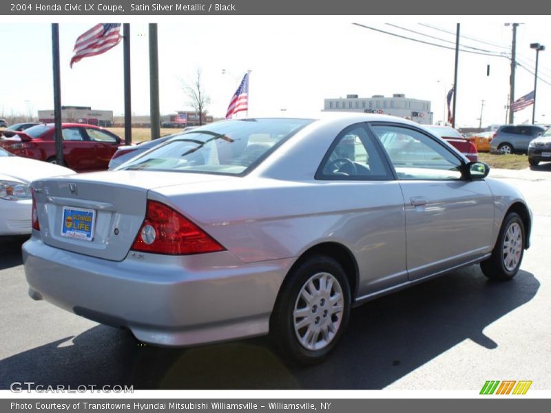 Satin Silver Metallic / Black 2004 Honda Civic LX Coupe