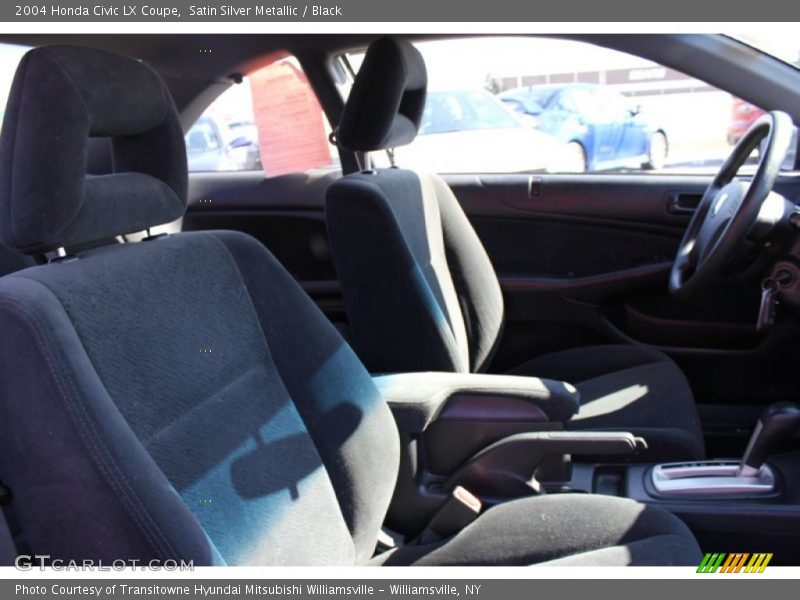 Satin Silver Metallic / Black 2004 Honda Civic LX Coupe
