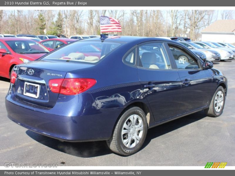Regatta Blue / Beige 2010 Hyundai Elantra GLS