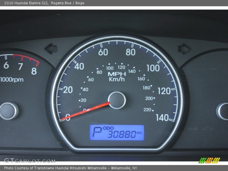 Regatta Blue / Beige 2010 Hyundai Elantra GLS