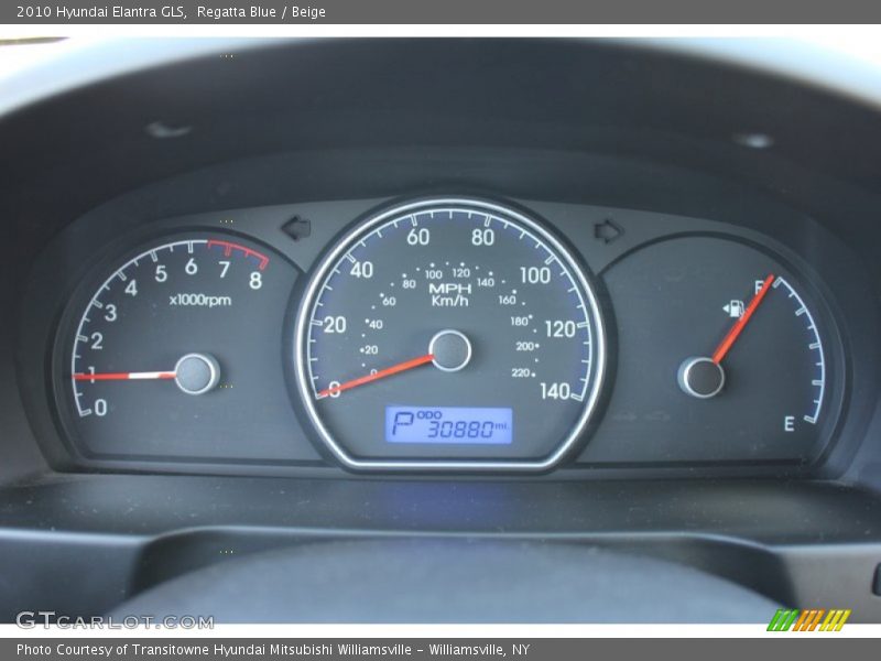 Regatta Blue / Beige 2010 Hyundai Elantra GLS