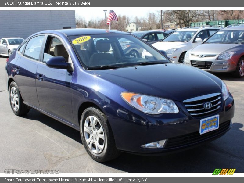 Regatta Blue / Beige 2010 Hyundai Elantra GLS