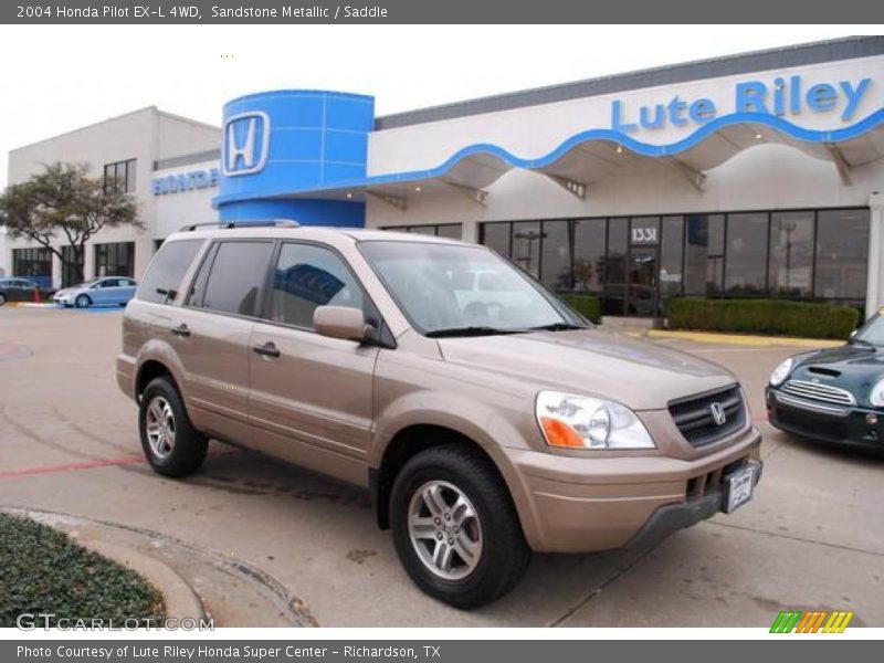 Sandstone Metallic / Saddle 2004 Honda Pilot EX-L 4WD