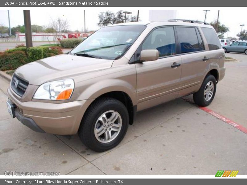 Sandstone Metallic / Saddle 2004 Honda Pilot EX-L 4WD