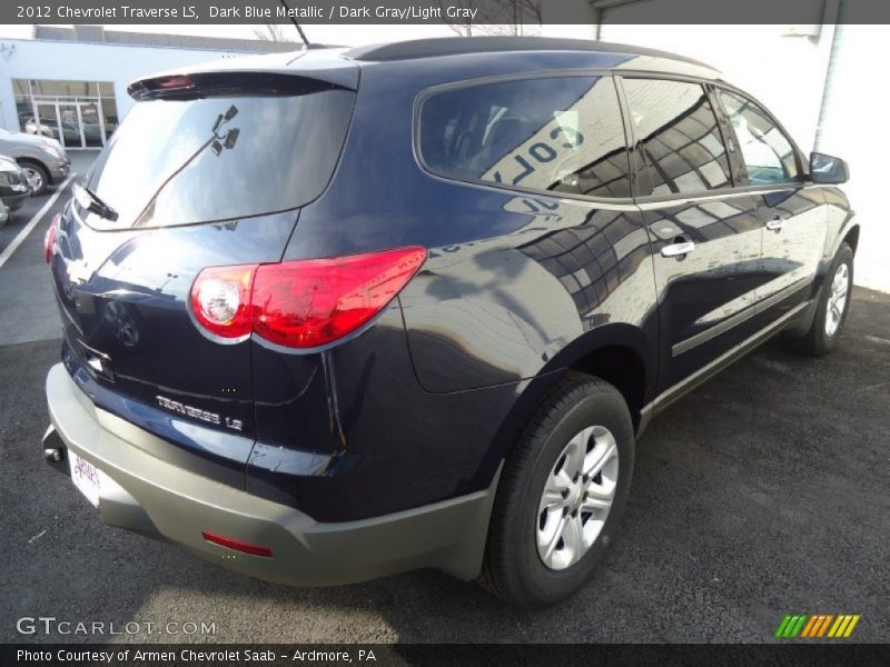 Dark Blue Metallic / Dark Gray/Light Gray 2012 Chevrolet Traverse LS