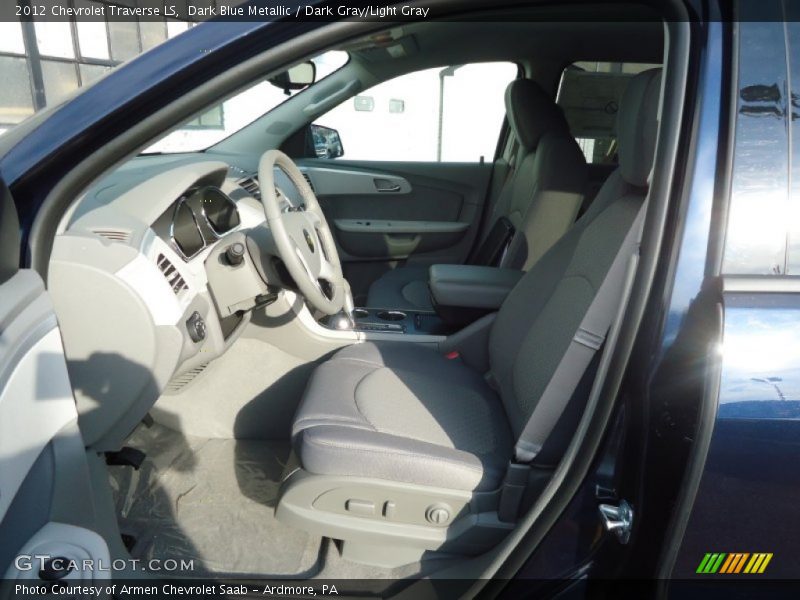 Dark Blue Metallic / Dark Gray/Light Gray 2012 Chevrolet Traverse LS