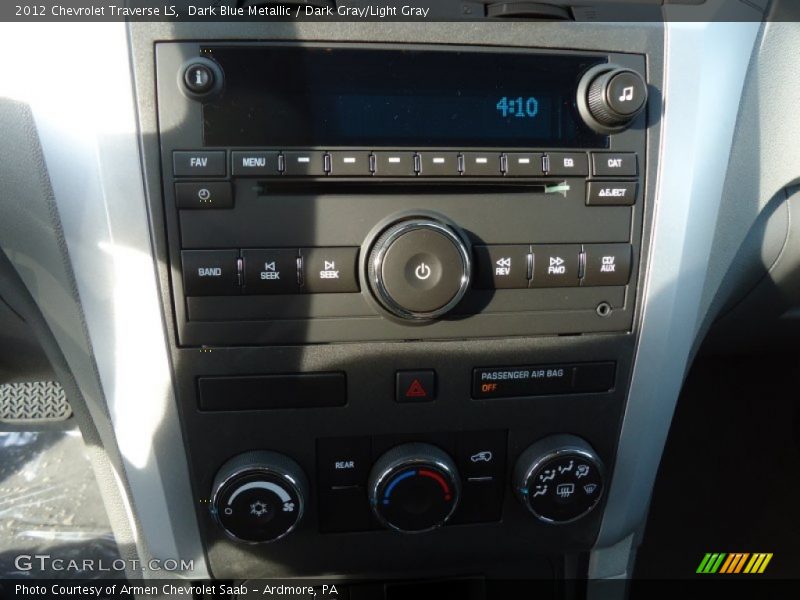Dark Blue Metallic / Dark Gray/Light Gray 2012 Chevrolet Traverse LS