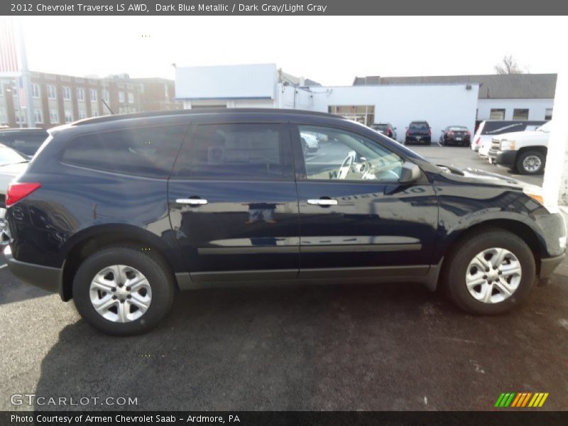 Dark Blue Metallic / Dark Gray/Light Gray 2012 Chevrolet Traverse LS AWD