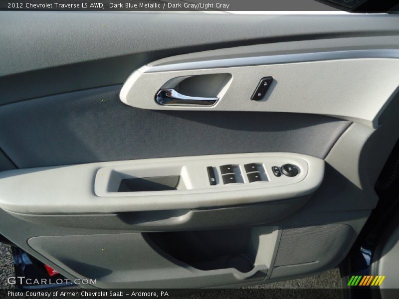 Dark Blue Metallic / Dark Gray/Light Gray 2012 Chevrolet Traverse LS AWD