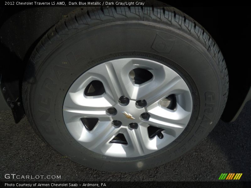 Dark Blue Metallic / Dark Gray/Light Gray 2012 Chevrolet Traverse LS AWD