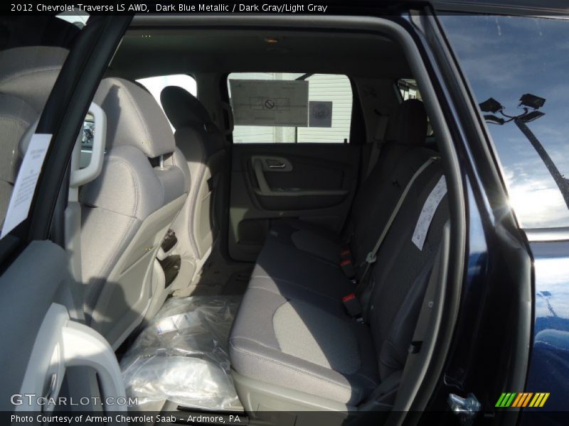 Dark Blue Metallic / Dark Gray/Light Gray 2012 Chevrolet Traverse LS AWD