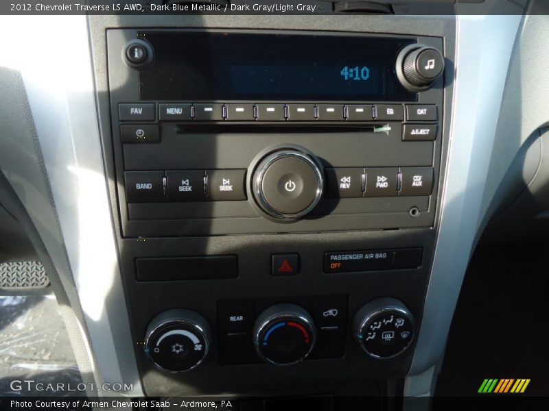 Dark Blue Metallic / Dark Gray/Light Gray 2012 Chevrolet Traverse LS AWD