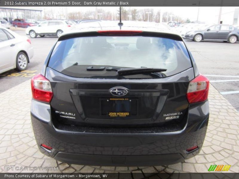 Dark Gray Metallic / Black 2012 Subaru Impreza 2.0i Premium 5 Door