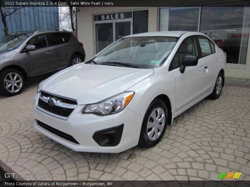 Satin White Pearl / Ivory 2012 Subaru Impreza 2.0i 4 Door