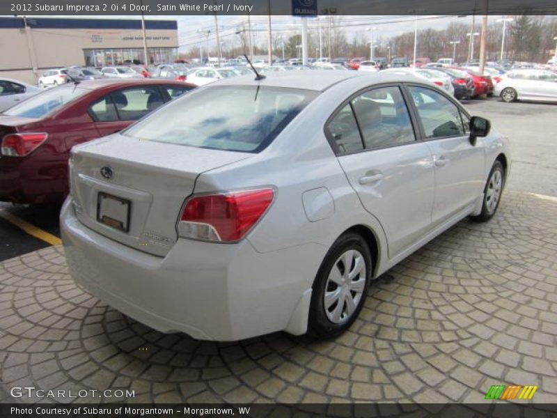 Satin White Pearl / Ivory 2012 Subaru Impreza 2.0i 4 Door