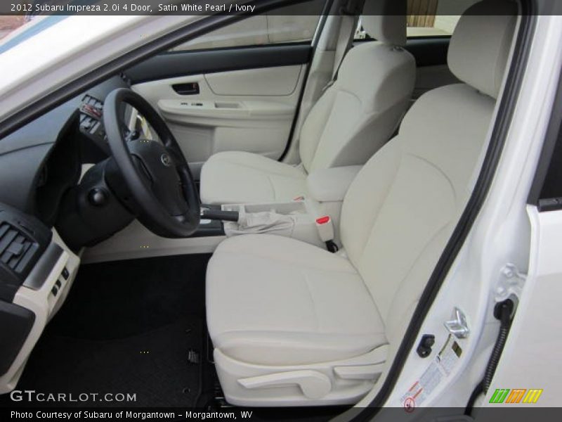 Satin White Pearl / Ivory 2012 Subaru Impreza 2.0i 4 Door