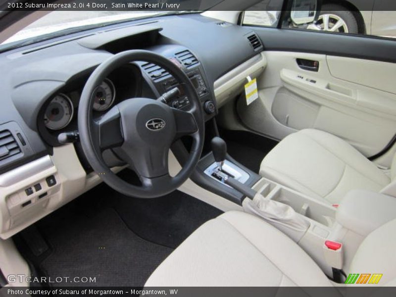 Satin White Pearl / Ivory 2012 Subaru Impreza 2.0i 4 Door