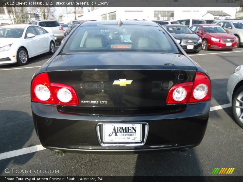Black Granite Metallic / Ebony 2012 Chevrolet Malibu LTZ
