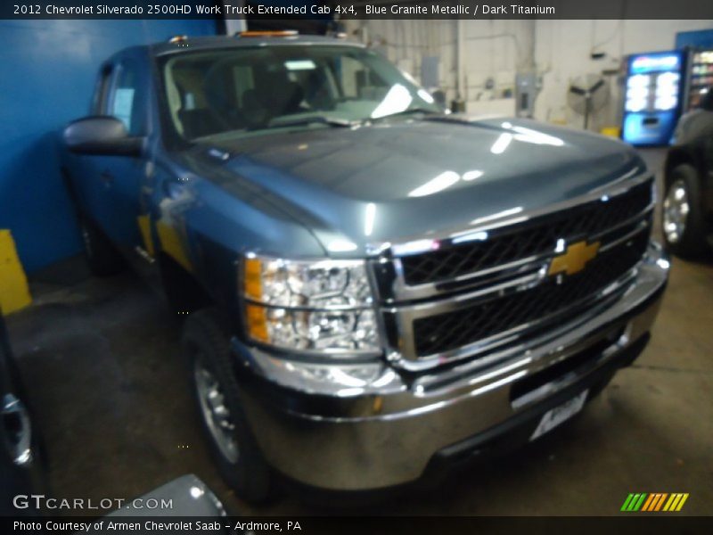 Blue Granite Metallic / Dark Titanium 2012 Chevrolet Silverado 2500HD Work Truck Extended Cab 4x4