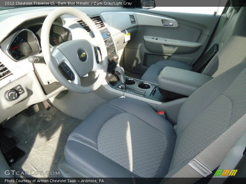 Dark Blue Metallic / Dark Gray/Light Gray 2012 Chevrolet Traverse LS