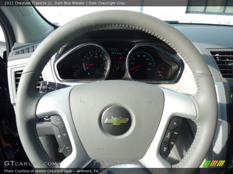 Dark Blue Metallic / Dark Gray/Light Gray 2012 Chevrolet Traverse LS