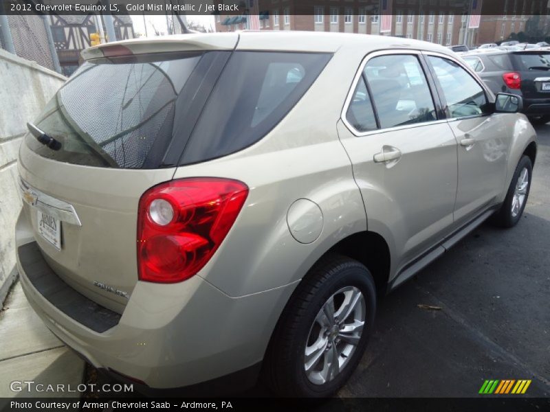 Gold Mist Metallic / Jet Black 2012 Chevrolet Equinox LS