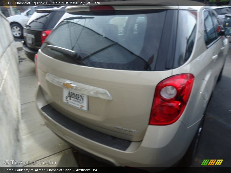 Gold Mist Metallic / Jet Black 2012 Chevrolet Equinox LS