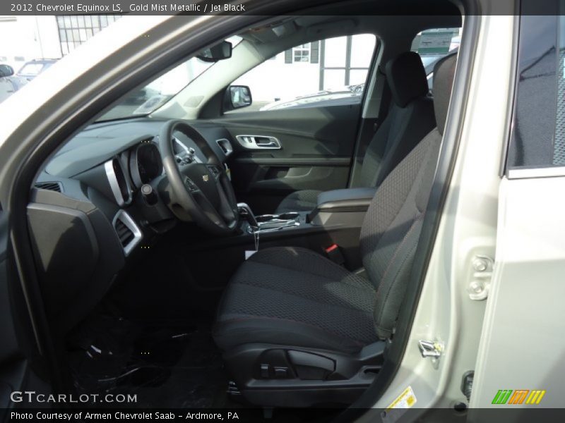 Gold Mist Metallic / Jet Black 2012 Chevrolet Equinox LS