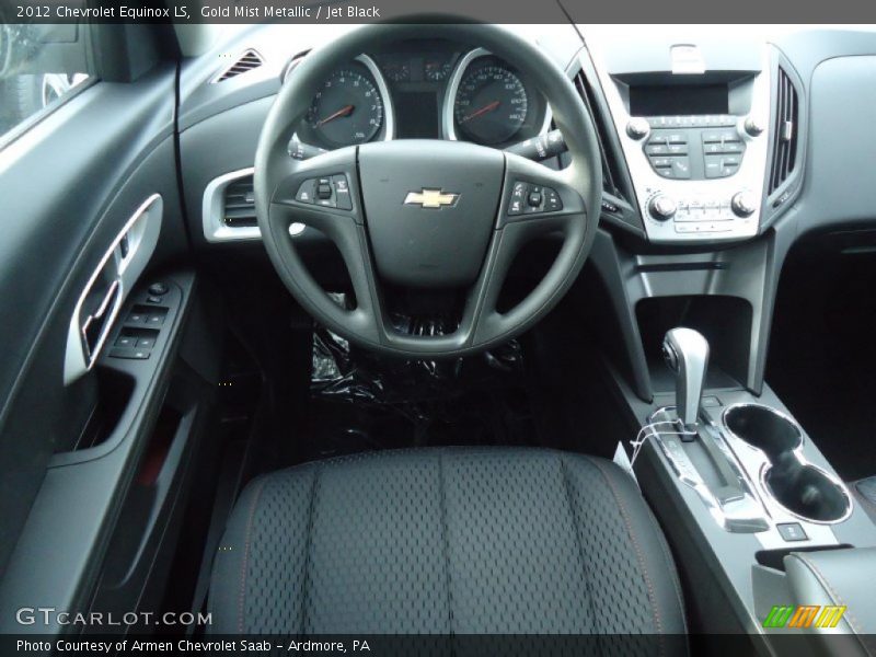 Gold Mist Metallic / Jet Black 2012 Chevrolet Equinox LS