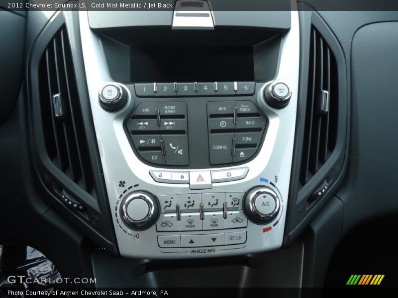 Gold Mist Metallic / Jet Black 2012 Chevrolet Equinox LS