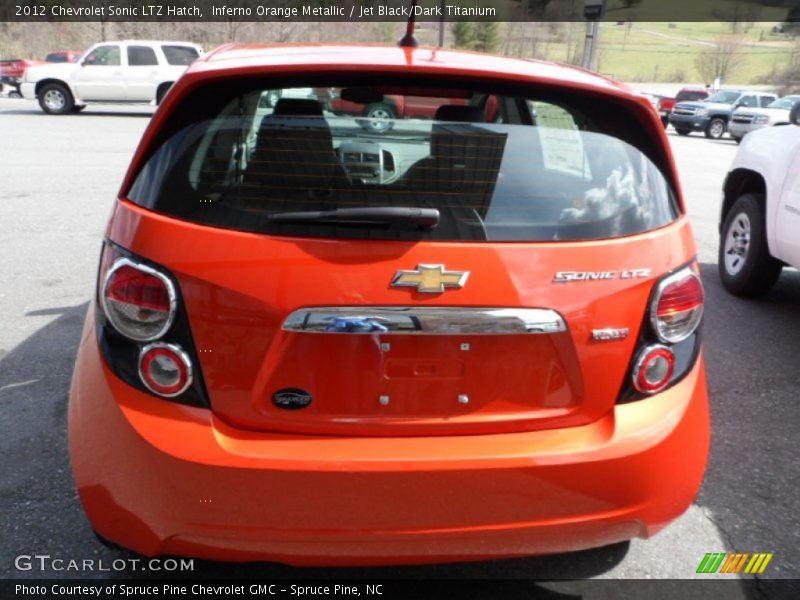 Inferno Orange Metallic / Jet Black/Dark Titanium 2012 Chevrolet Sonic LTZ Hatch