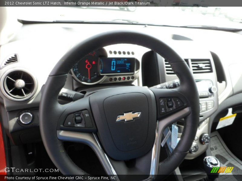 Inferno Orange Metallic / Jet Black/Dark Titanium 2012 Chevrolet Sonic LTZ Hatch