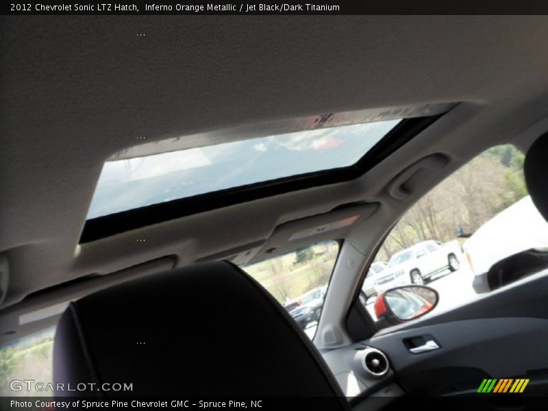 Inferno Orange Metallic / Jet Black/Dark Titanium 2012 Chevrolet Sonic LTZ Hatch