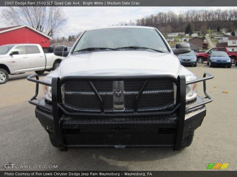 Bright White / Medium Slate Gray 2007 Dodge Ram 3500 SLT Quad Cab 4x4