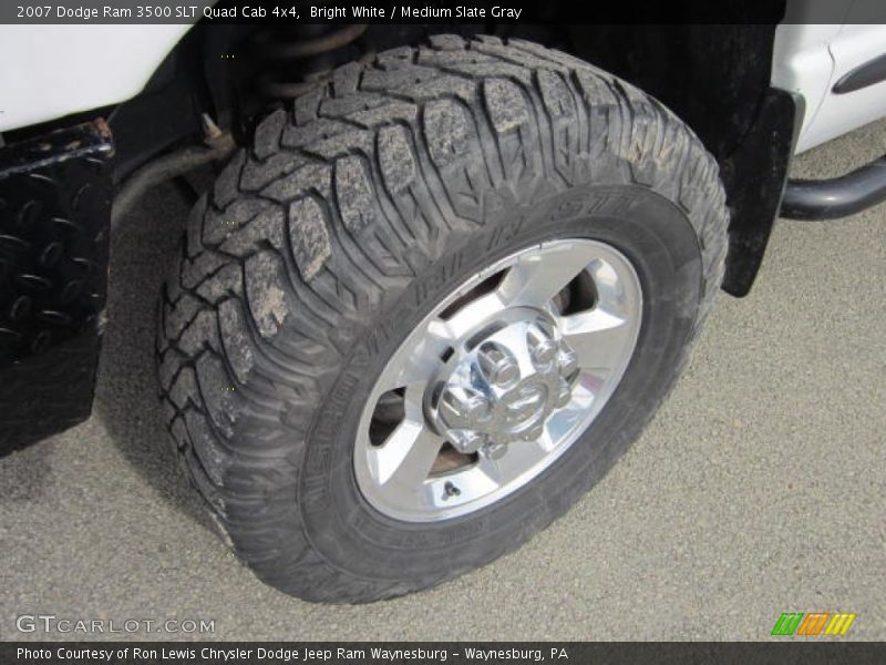 Bright White / Medium Slate Gray 2007 Dodge Ram 3500 SLT Quad Cab 4x4
