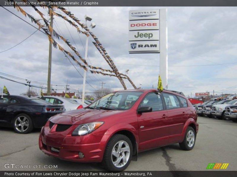 Salsa Red Metallic / Graphite 2004 Pontiac Vibe AWD