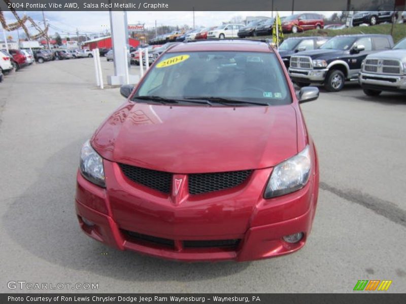 Salsa Red Metallic / Graphite 2004 Pontiac Vibe AWD