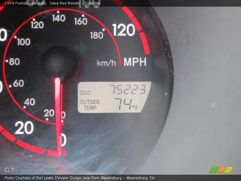 Salsa Red Metallic / Graphite 2004 Pontiac Vibe AWD