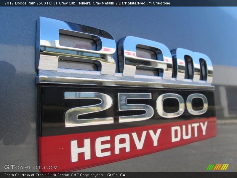 Mineral Gray Metallic / Dark Slate/Medium Graystone 2012 Dodge Ram 2500 HD ST Crew Cab