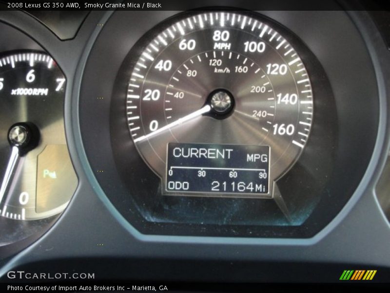 Smoky Granite Mica / Black 2008 Lexus GS 350 AWD