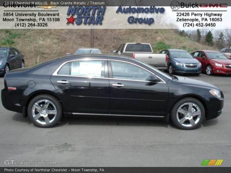 Black Granite Metallic / Titanium 2012 Chevrolet Malibu LS