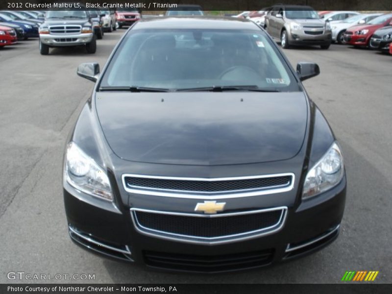 Black Granite Metallic / Titanium 2012 Chevrolet Malibu LS