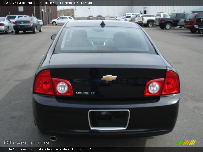 Black Granite Metallic / Titanium 2012 Chevrolet Malibu LS