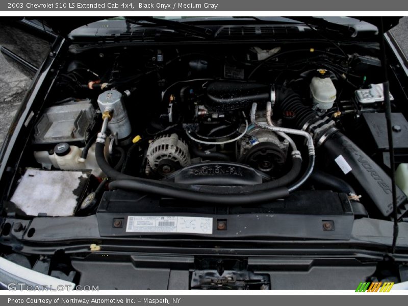 Black Onyx / Medium Gray 2003 Chevrolet S10 LS Extended Cab 4x4