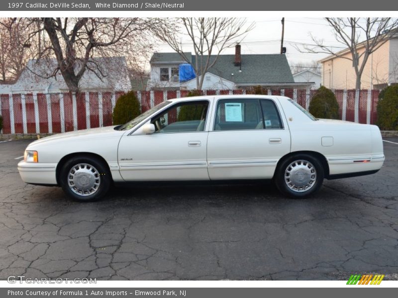 White Diamond / Shale/Neutral 1997 Cadillac DeVille Sedan