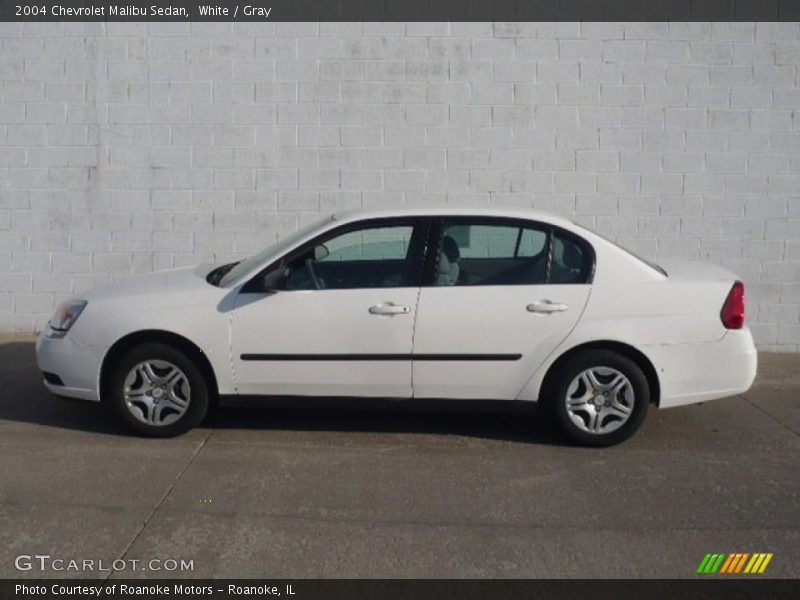 White / Gray 2004 Chevrolet Malibu Sedan